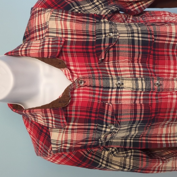 KAVU Plaid Flannel Shirt Size Med - Picture 2 of 8